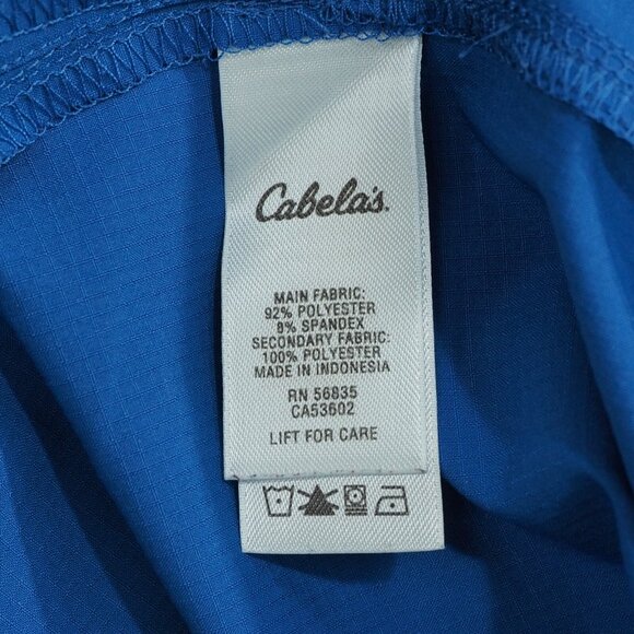 Cabelas Shirt Men Extra Large Blue Guidewear Fisherman Vented Ripstop Roll Tab - Picture 12 of 14